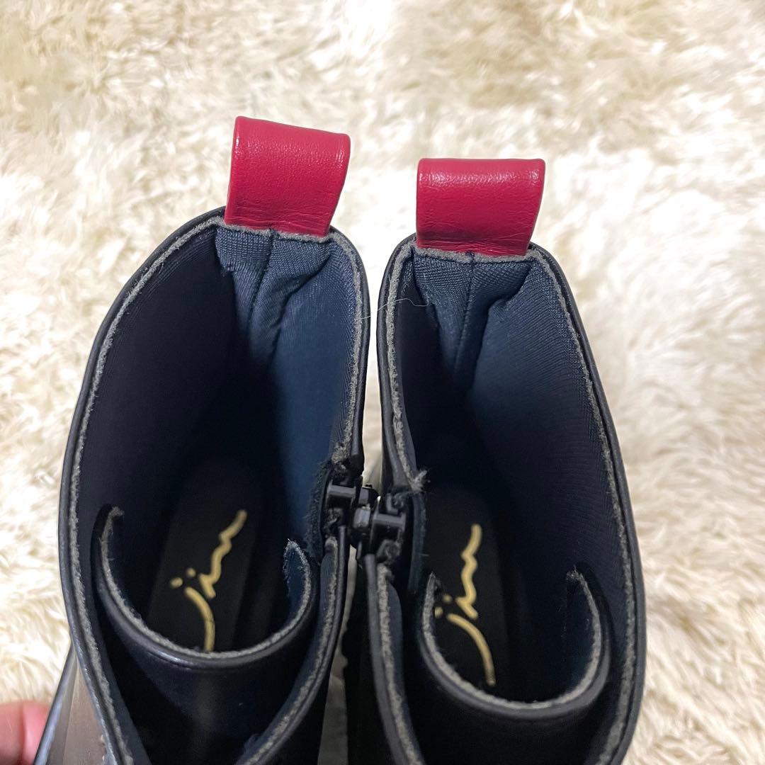 センソユニコ 慈雨 ブーツ 厚底 本革 サイドジップ 日本製 22.5cm