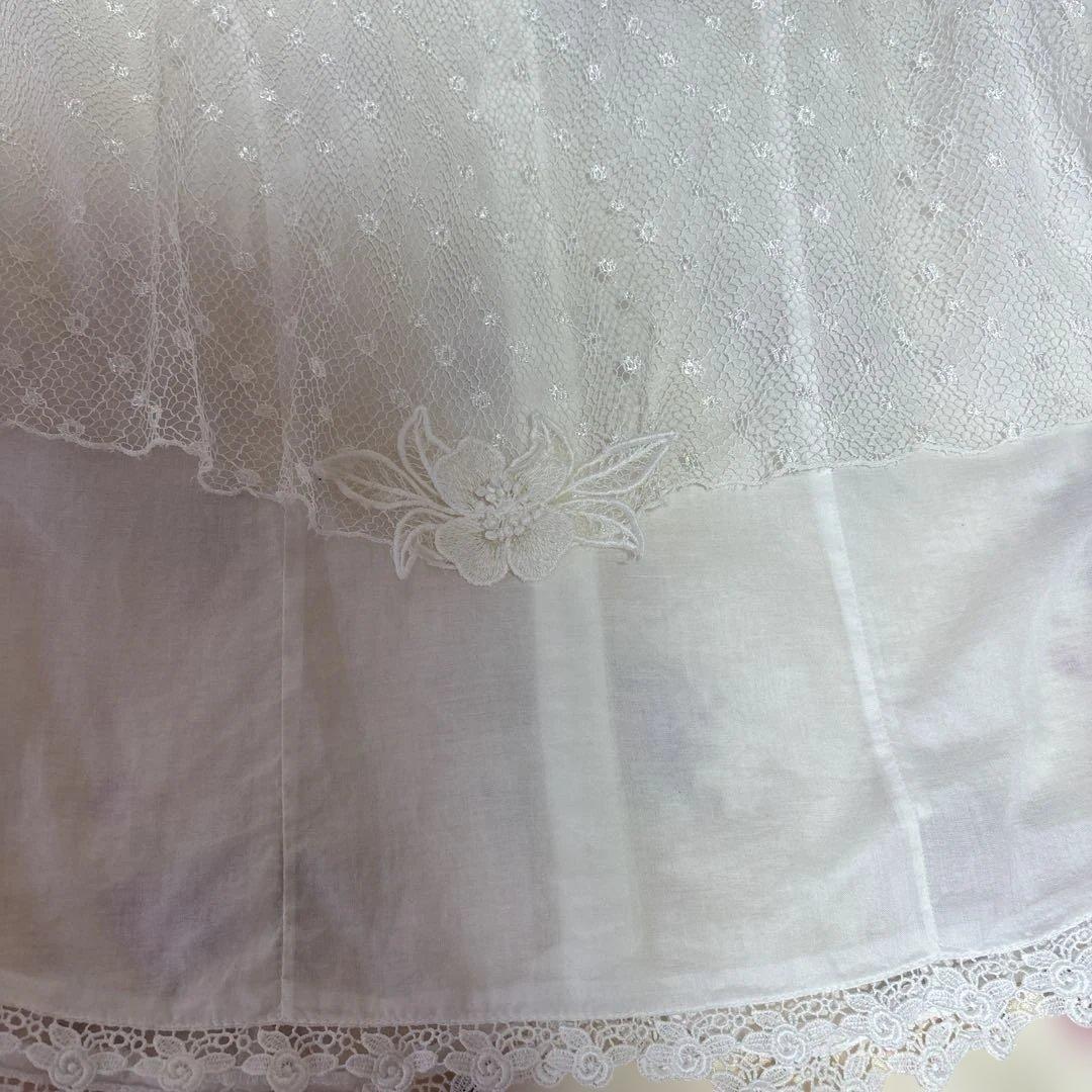 アトリエまりこ♡綿ローン♪レース＆お花のブラウス・ノンノンドール