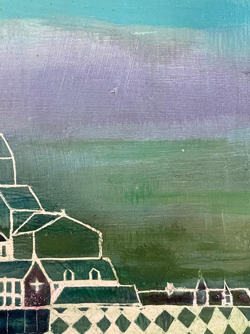 真作」作者不明 風景画 油彩画 額装 サイン有り SM号 | 激安通販のイー