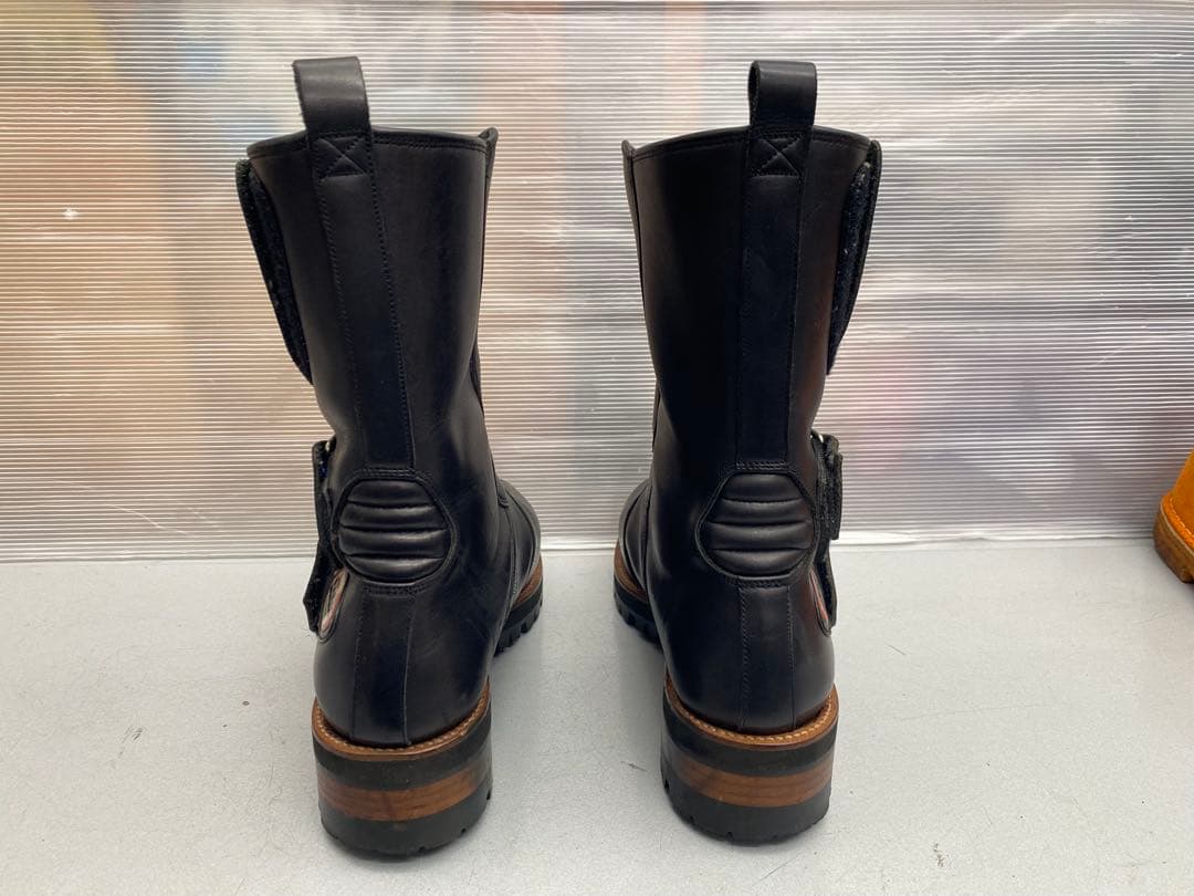 ホンダスーパーボルドール レザーブーツ 黒 26.5cmビブラムソール