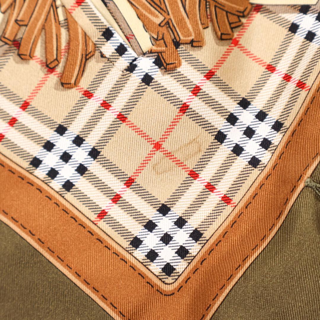 H3296◾️バーバリーズ 総柄スカーフモチーフベスト ジレ シルク100%