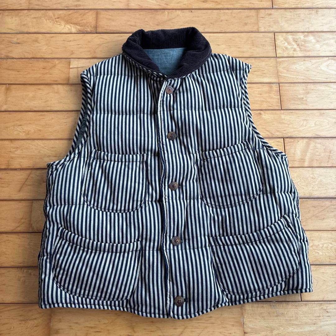45rpm ストライプ ダウンベスト コーデュロイ襟 2026年最新】45RPM ダウンベストの人気アイテム - メルカリ
