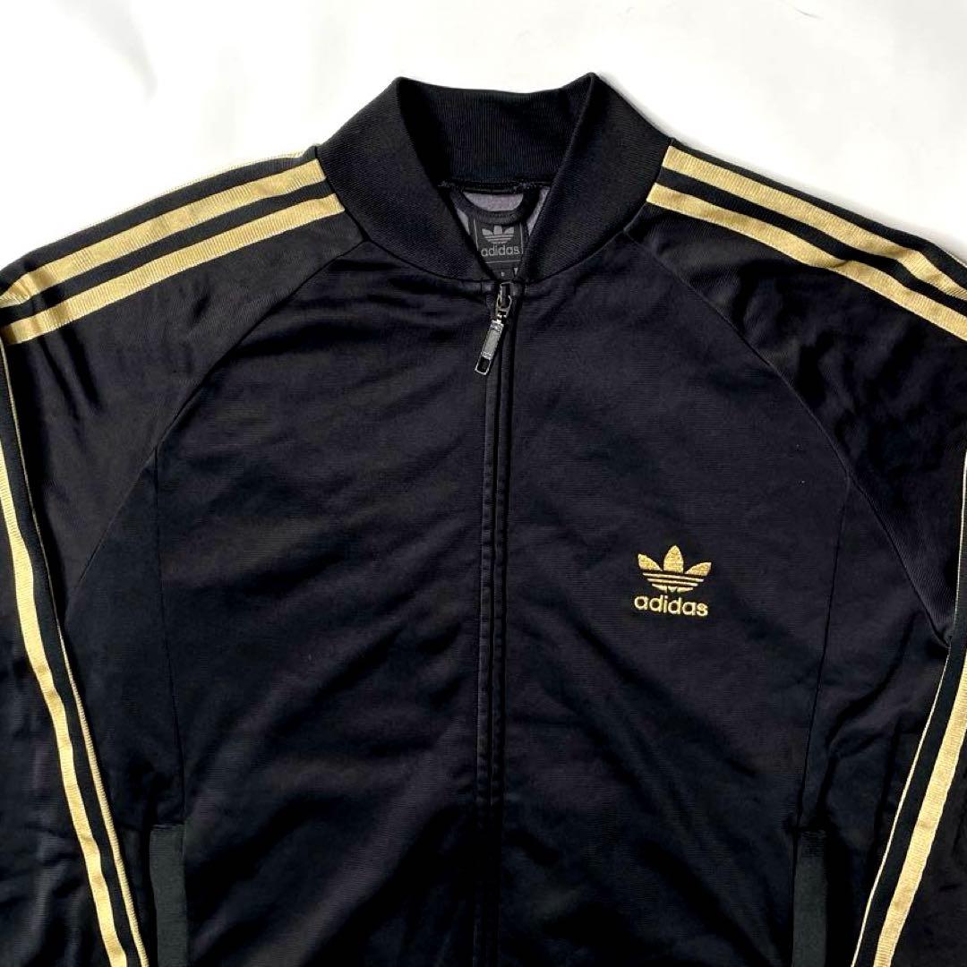 adidas アディダス 復刻 atp トラックジャケット ジャージ 黒金 - メルカリ