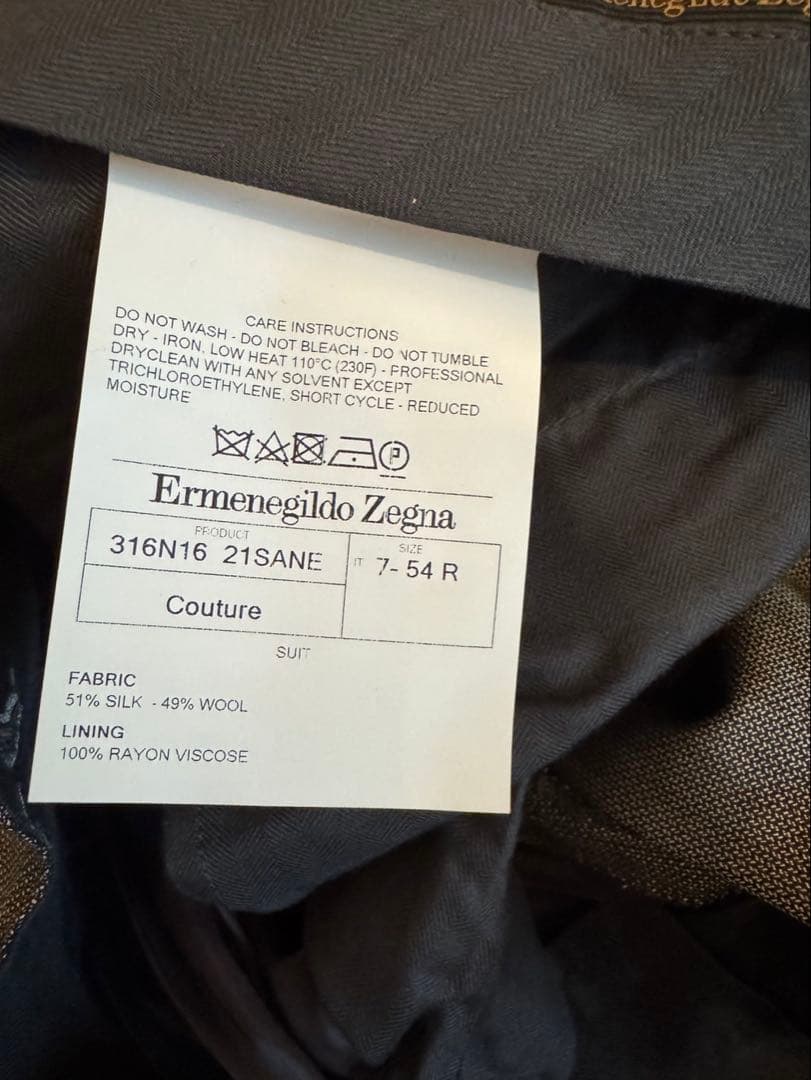 エルメネジルド・ゼニア Couture スーツ 7-54 R - メルカリ