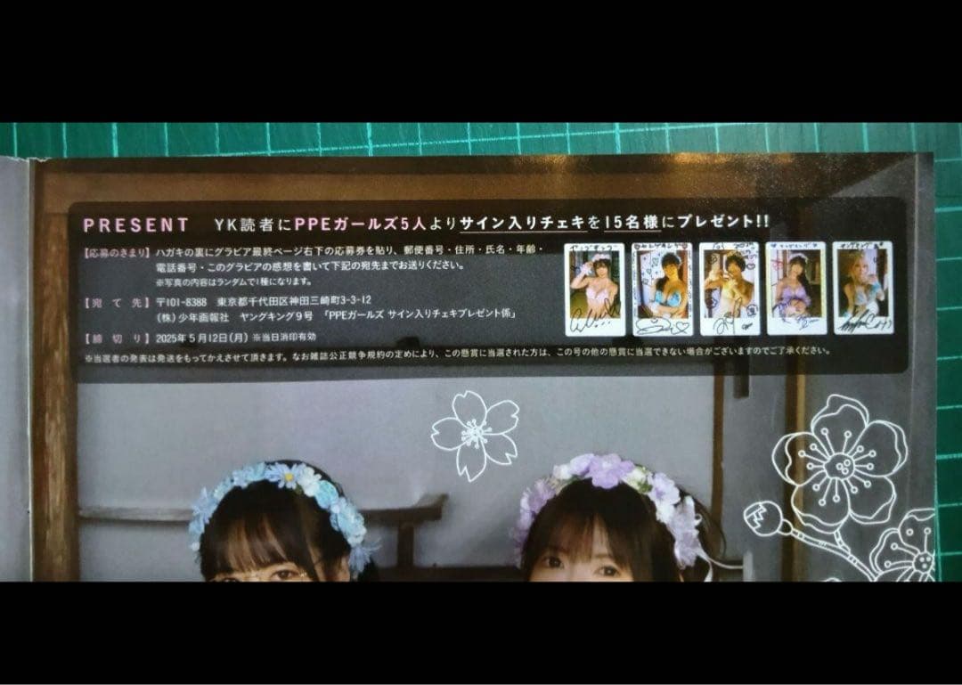 【直筆】 南あみ サイン入 チェキ ヤングキング 9号【当選品】