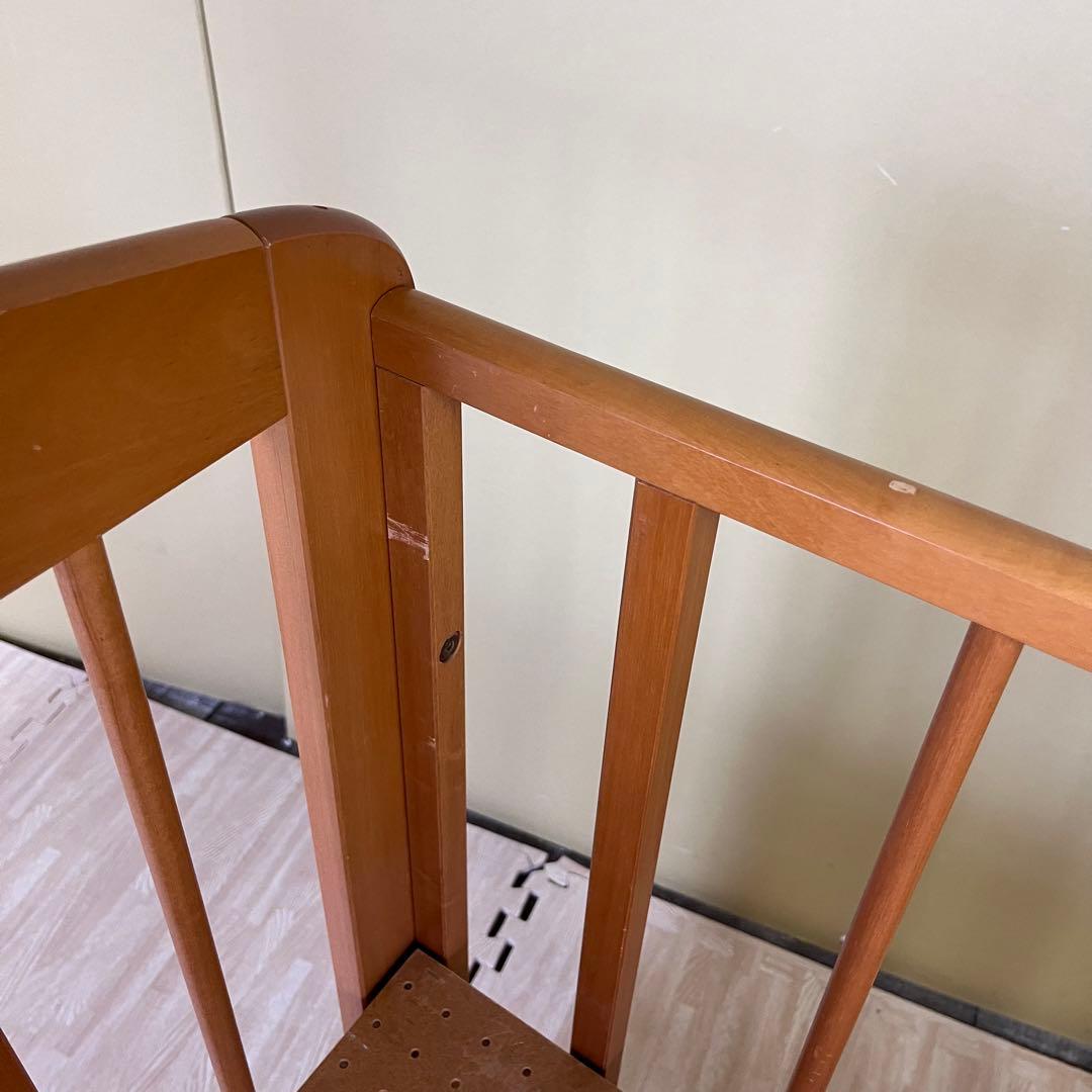 ☆除菌清掃済☆ カトージ くまのプーさん ベビーベッド ライトブラウン