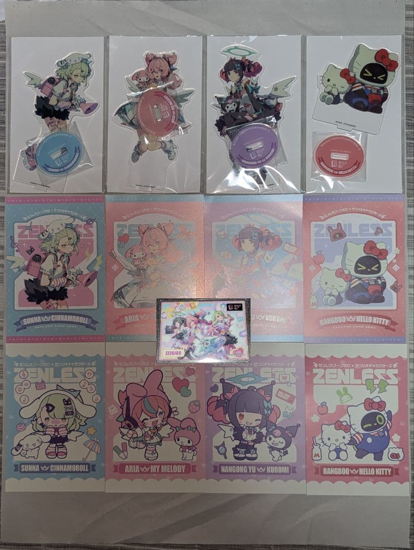 ゼンレスゾーンゼロ サンリオコラボ アクリルスタンド全4種＋ポスト