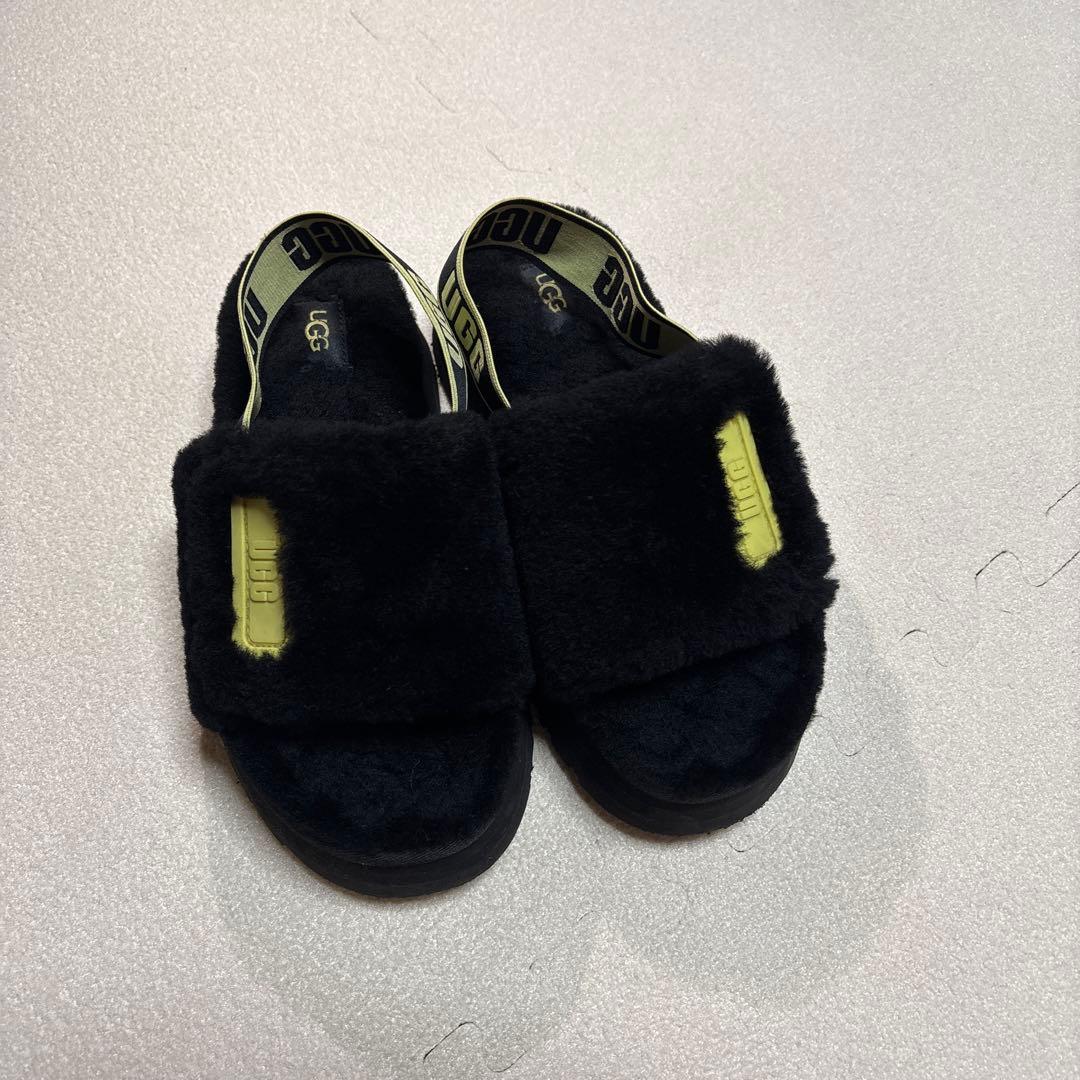UGG アグ ディスコ スライド サンダル シューズ ミュール ファー 厚底