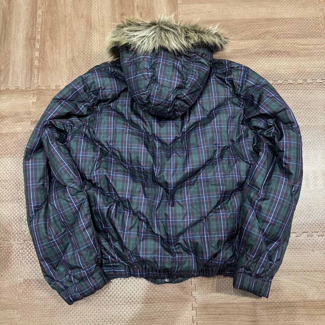old stussyオールドステューシー チェックダウンジャケット M - メルカリ