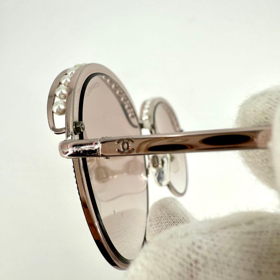 CHANEL サングラス パール 4247-H メタル ピンク ココマーク