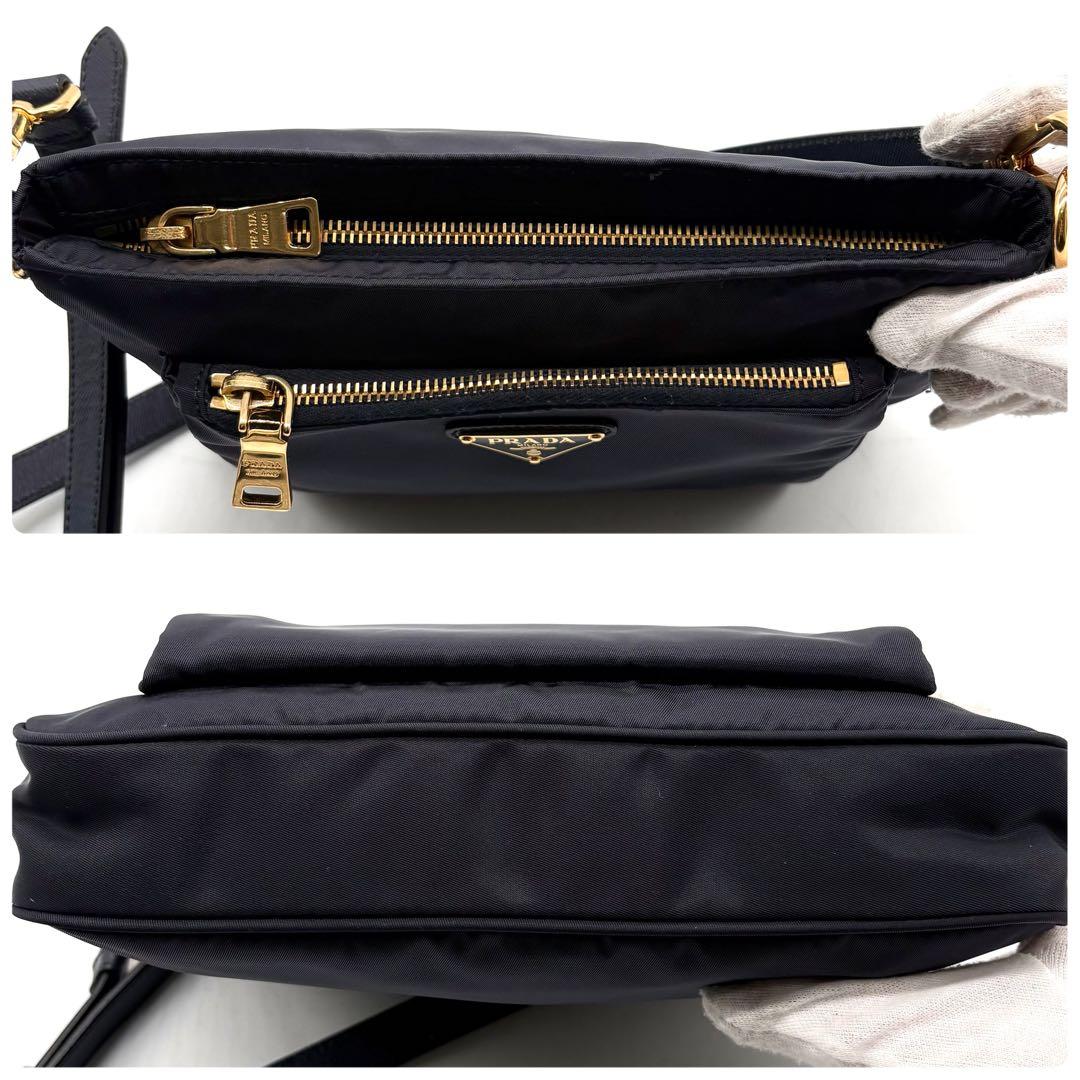 極美品✨プラダ ショルダーバッグ ナイロン サフィアーノ 近年モデル