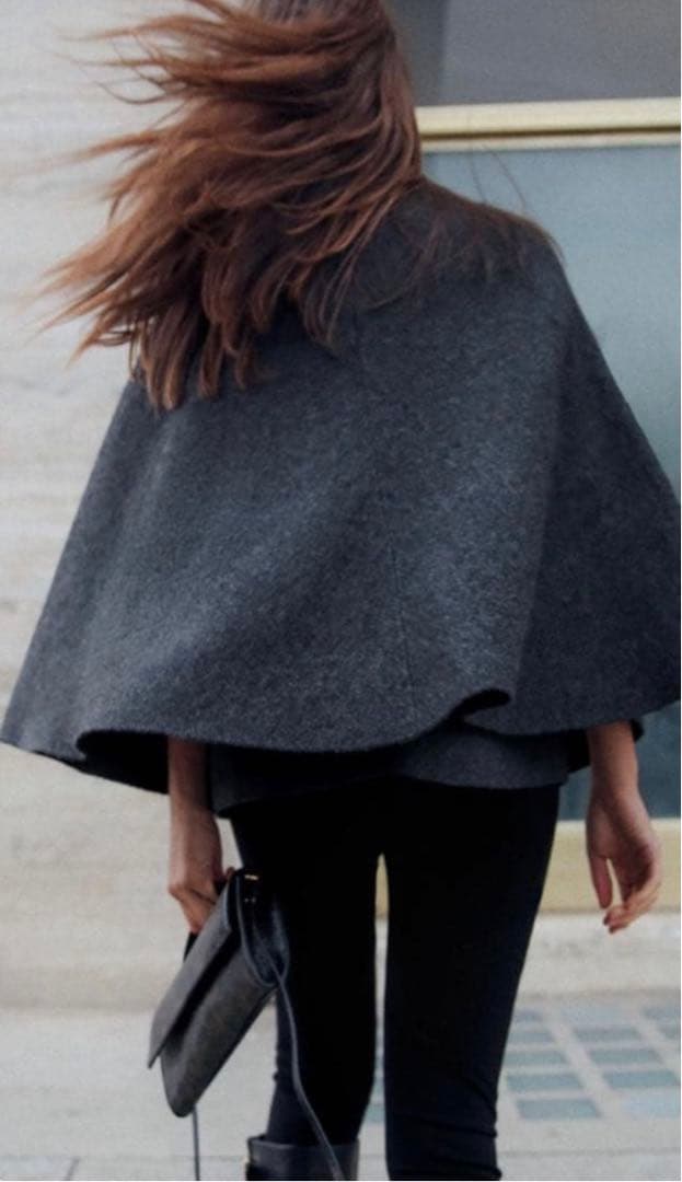 ZARA ニットケープコート サイズS - メルカリ