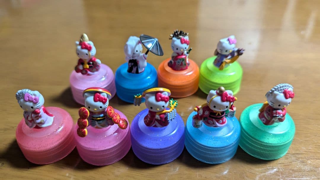 さんりお歌舞伎シリーズ ハローキティ 全9種 ペットボトルキャップ