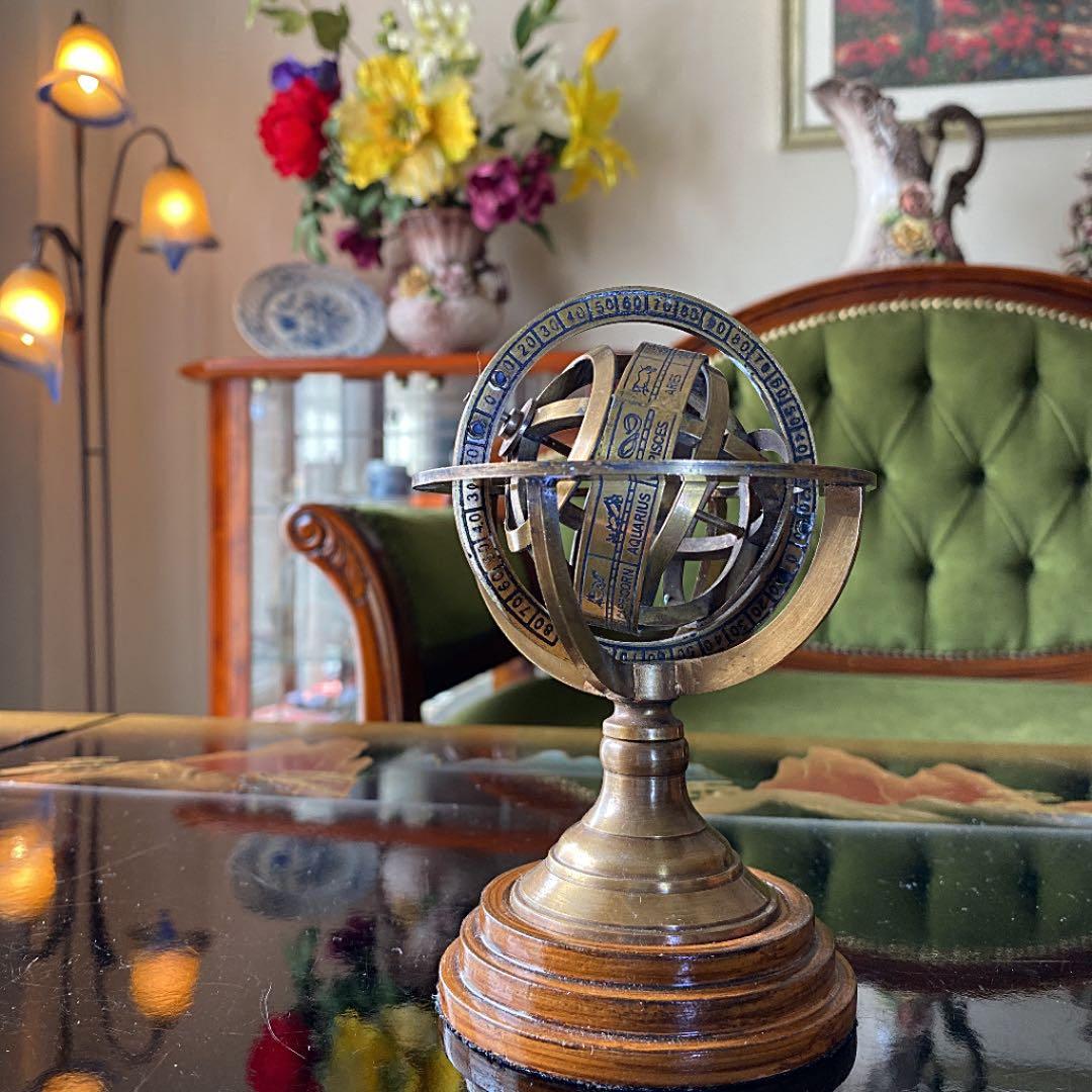 おんめん様専用 天球儀 真鍮 インテリア アンティーク レトロ - メルカリ