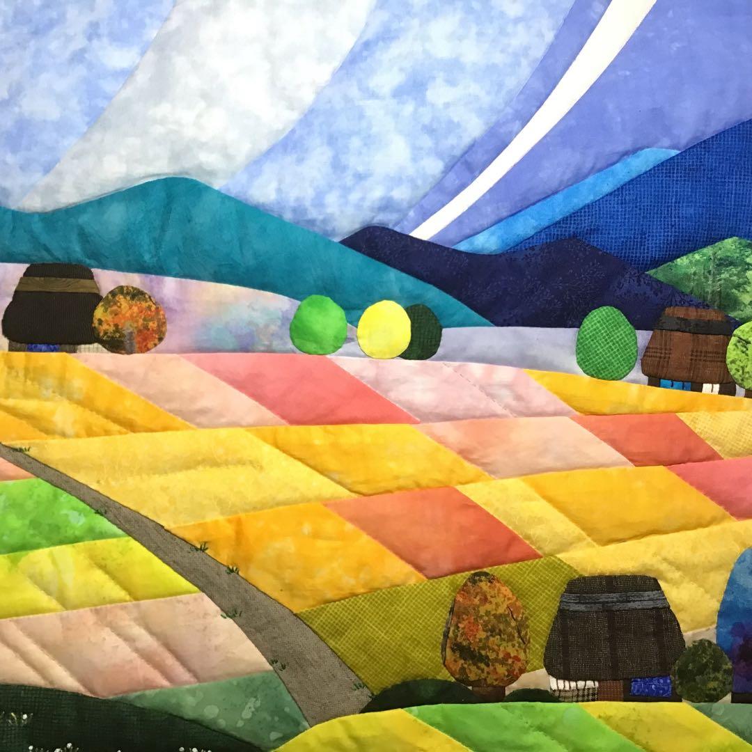 BaBa様確認用♪パッチワークキルト♪古民家と田園風景タペストリー♪54