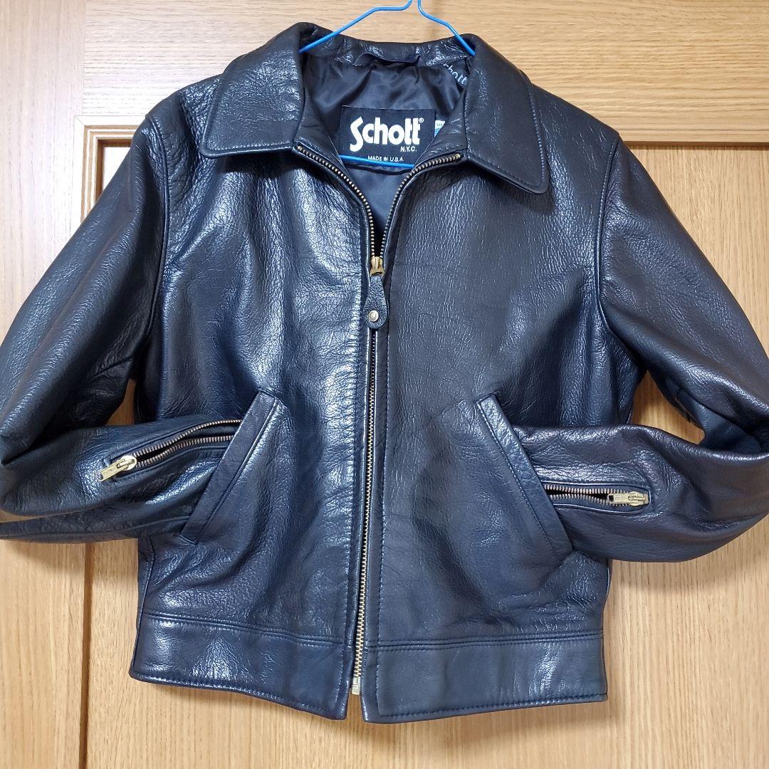 【最終超特価】希少ヴィンテージ usa製 Schott レザージャケット S 超希少 新品同様 Schott663 プルオーバー レザージャケット L