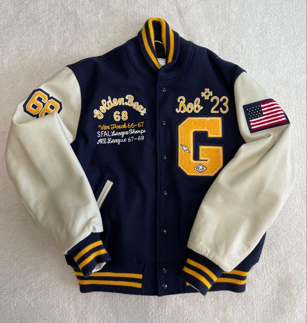 GBsport ジービースポーツ　スタジャン　ネイビー／クリーム　XL ジービースポーツ Gbsport #60 スタジャン ベーシックモデル