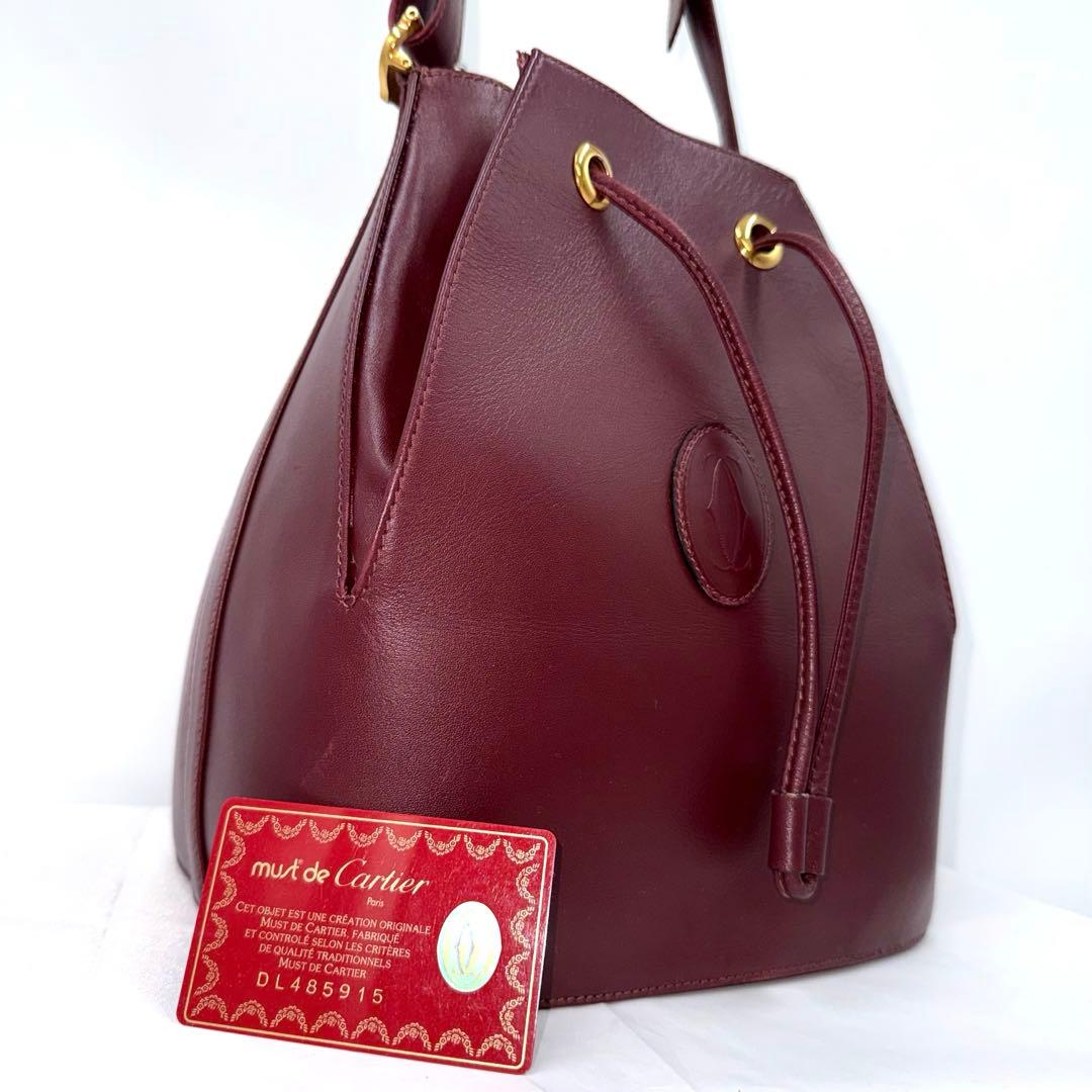 ✨美品✨Cartier カルティエ マスト 巾着バッグ ショルダーバッグ
