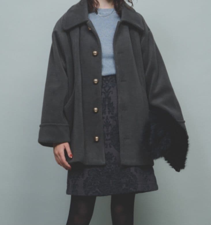 新品タグ付き)Unitage 金釦ミドルコート - メルカリ