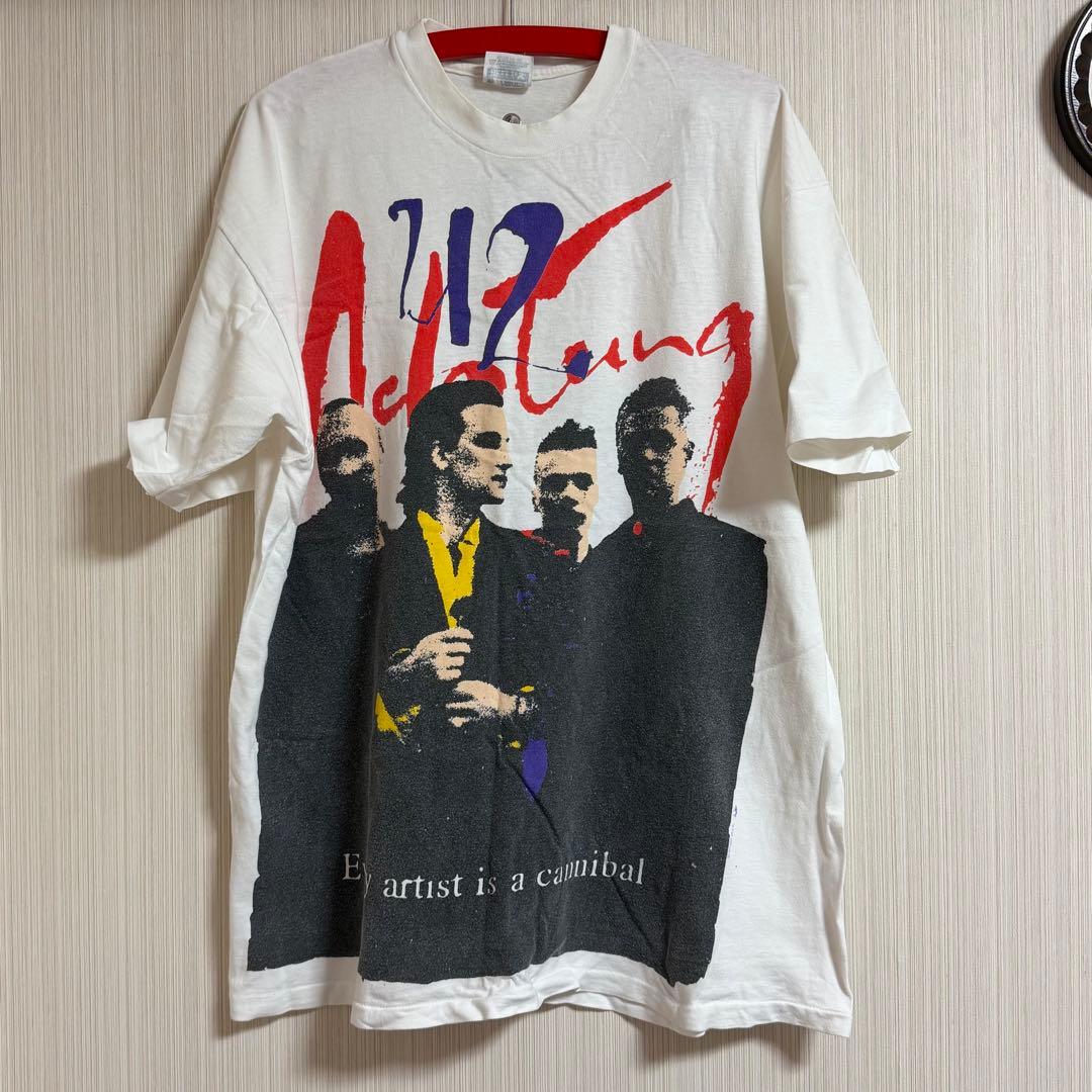 ビンテージ・ロックTシャツ：1992年 U2、XL、アメリカ製、33年前 古着 90s USA製 MEGADETH 「Countdown To Extinction」 Vic ヘヴィ