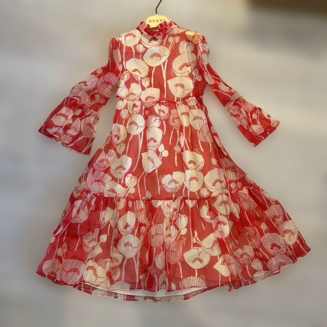 GUCCI グッチ シルク ワンピース キッズ 120cm 結婚式 発表会 - メルカリ