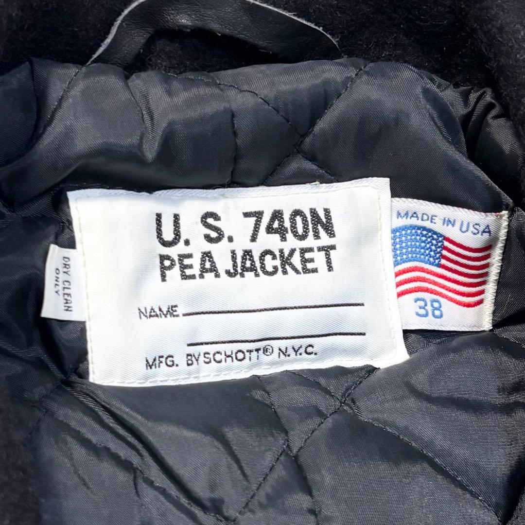 Schott U.S.740N PEA JACKET ピーコート 38 USA製