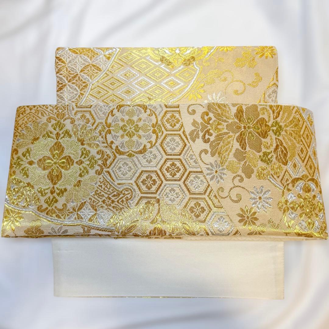 一体型 ワンタッチ帯 作り帯 豪華 袋帯 二重太鼓 - メルカリ