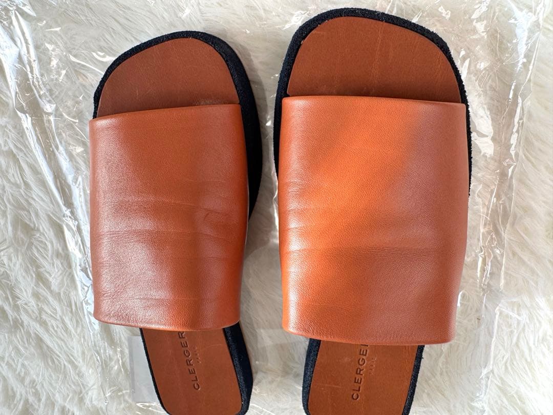 CLERGERIE クレジュリー フラットサンダル 36 オレンジ ブラウン