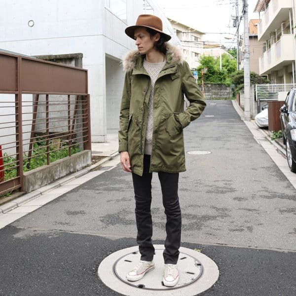 ラウンジリザード高密度 WEATHER 弱シルケットモッズコート - メルカリ