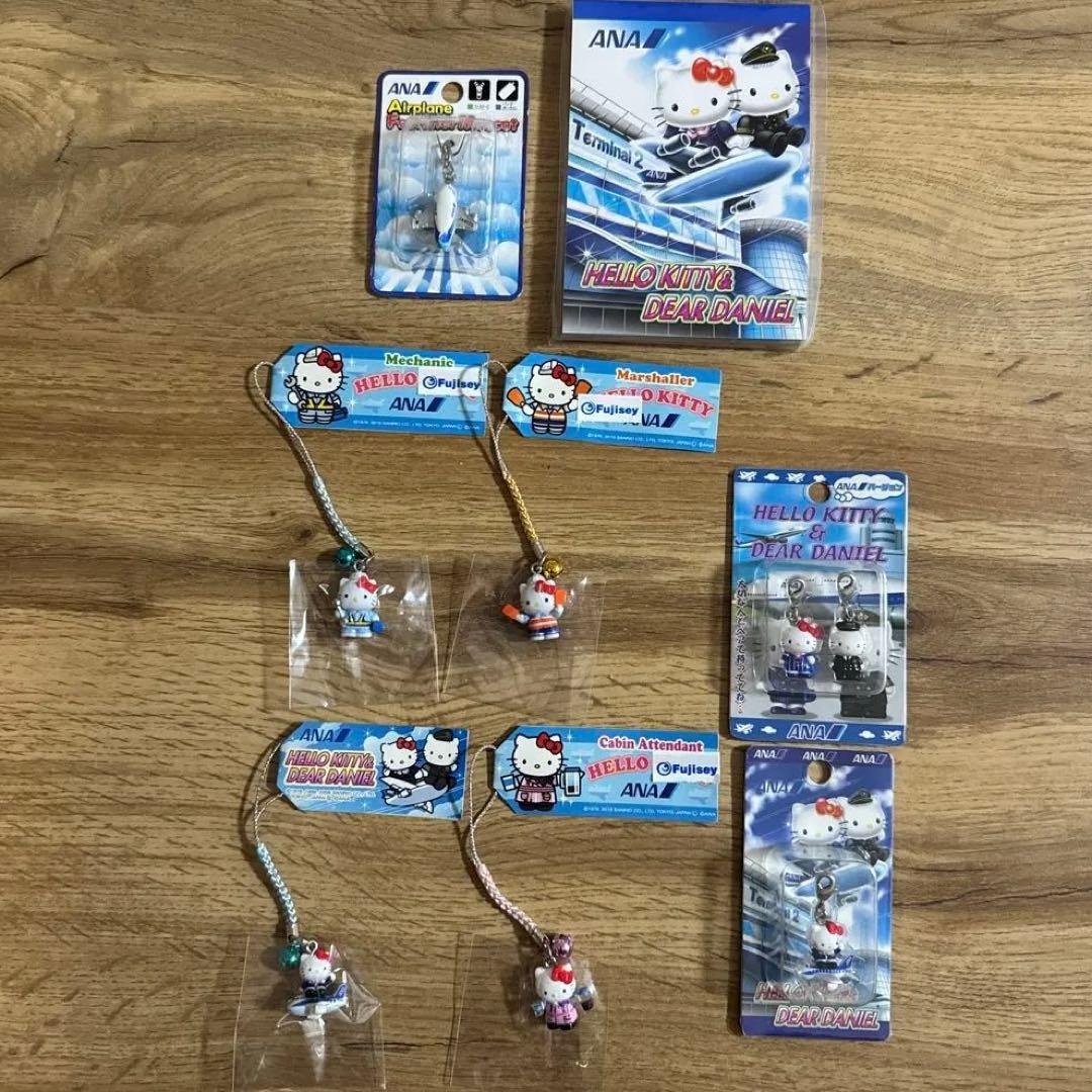ANAハローキティ & ディアダニエルファスナーマスコットストラップ計6個セット ご当地ダニエル でぃあだにえる 島根 ご当地キティ ストラップ 根付け