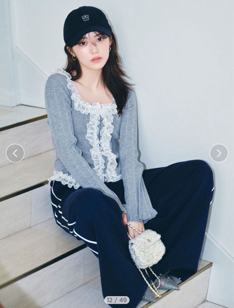 USAGI ONLINE限定】snidel フリルニットプルオーバー - メルカリ