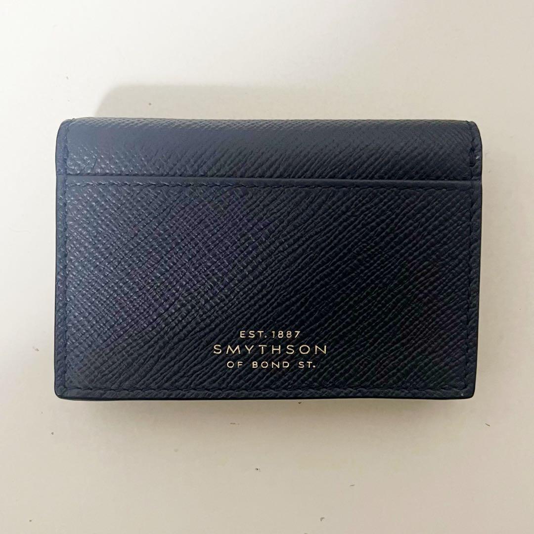 新品未使用 SMYTHSON スマイソン 名刺入れ ネイビー Smythson（スマイソン） 名刺入れ カードホルダー パナマ カードケース