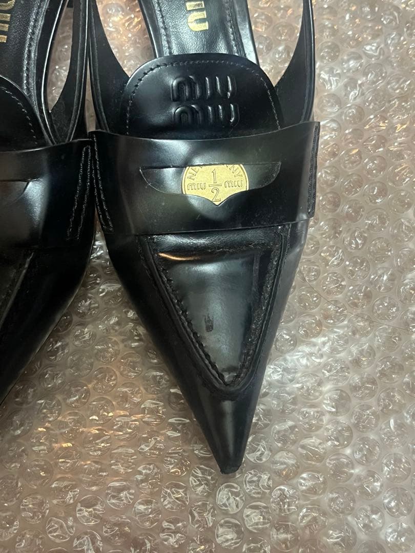 miu miu ミュウミュウ スリングバック パンプス ミュール - メルカリ