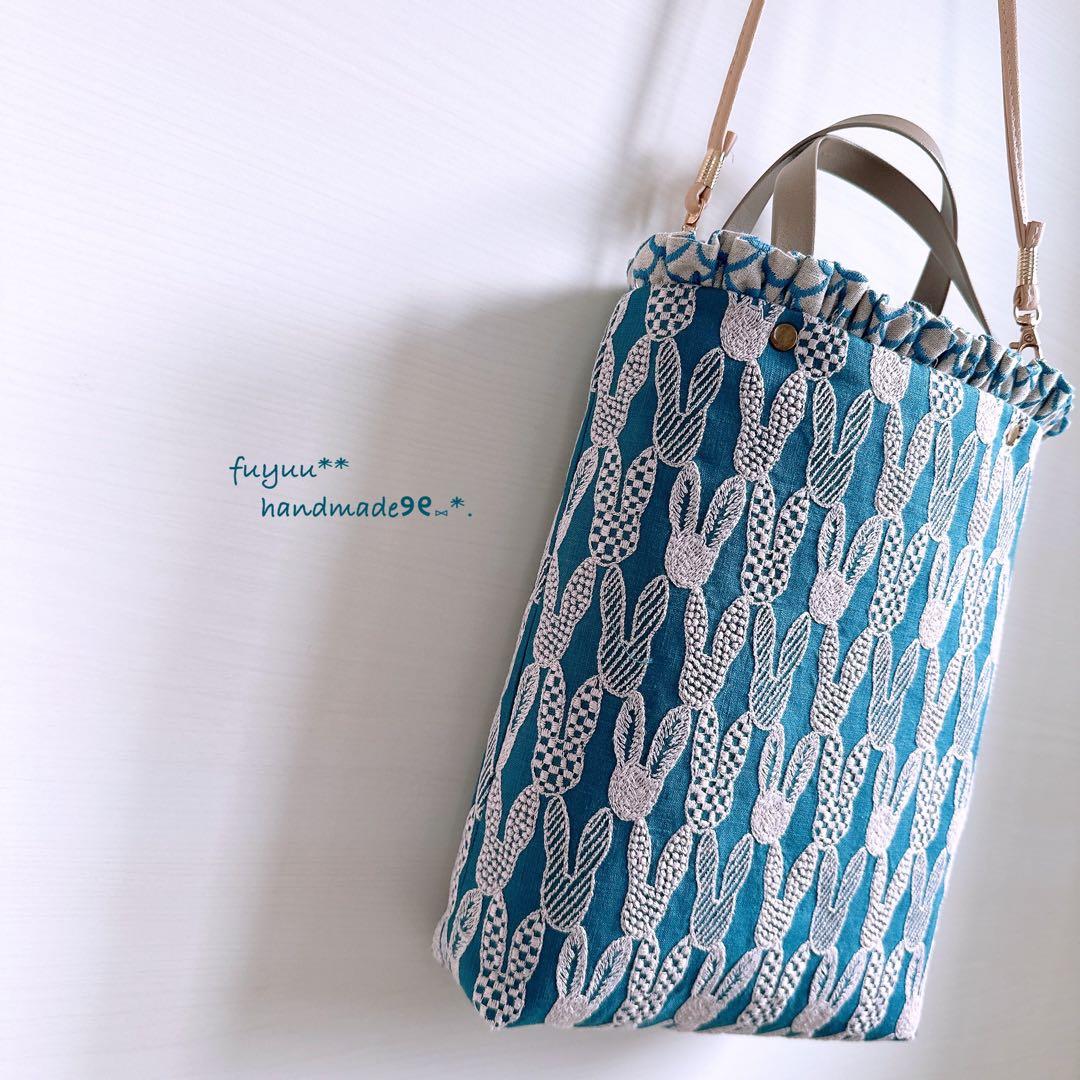 ハンドメイドꕤ︎︎控えめフリルのトートバッグ pomppia mermaid