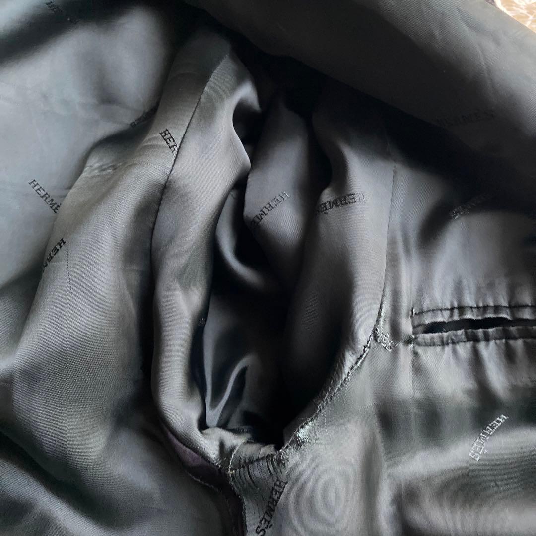 希少】HERMES エルメス ダッフルコート ヴィンテージ 50 ブラック 黒