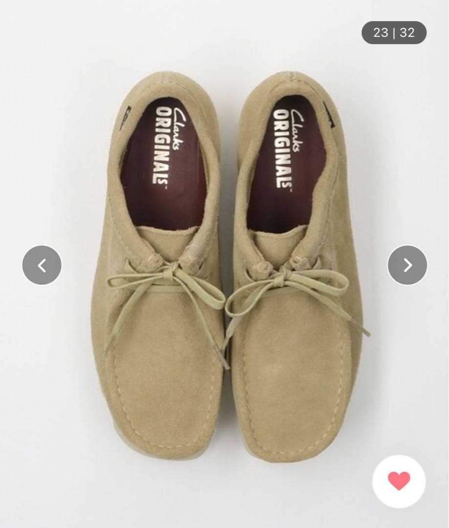 Clarks ワラビー ゴアテックス ナチュラル 7h 25～25.5cm