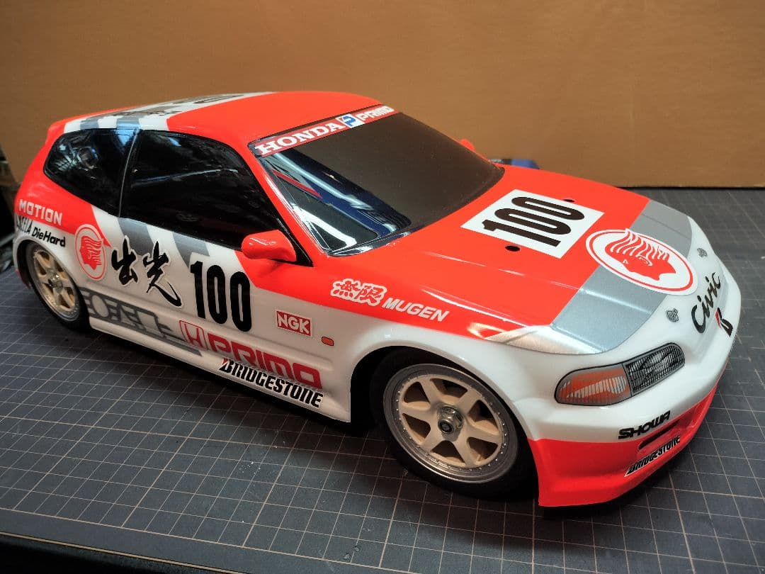 タミヤ ラジコンボディ 本田 出光 無限シビック EG6 HONDA CIVIC