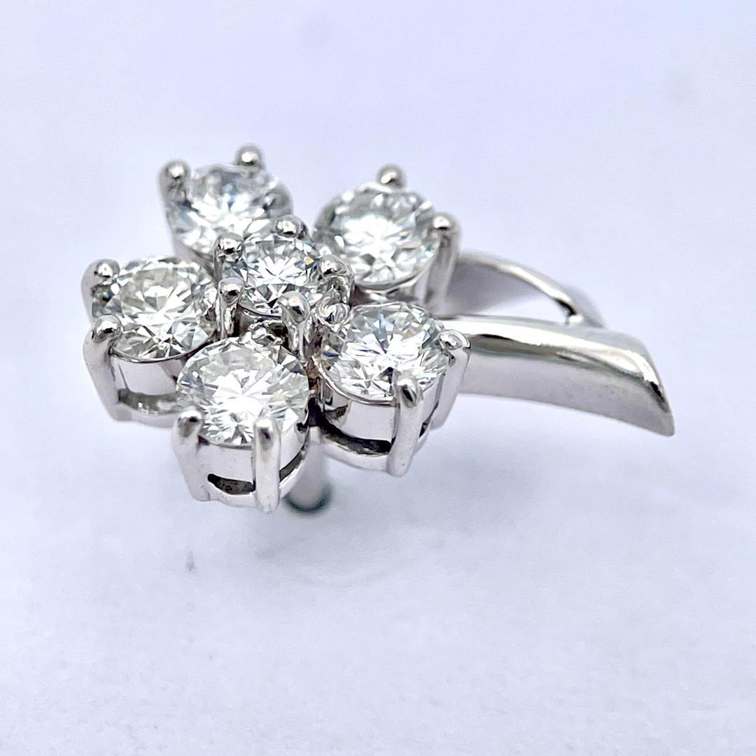 美品 ロイヤルアッシャー ダイヤ 0.40ct ブローチ K18 Pt900 金