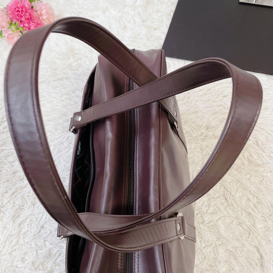 イーストボーイ スクールバッグ チョコレートブラウン 赤刺繍ロゴ