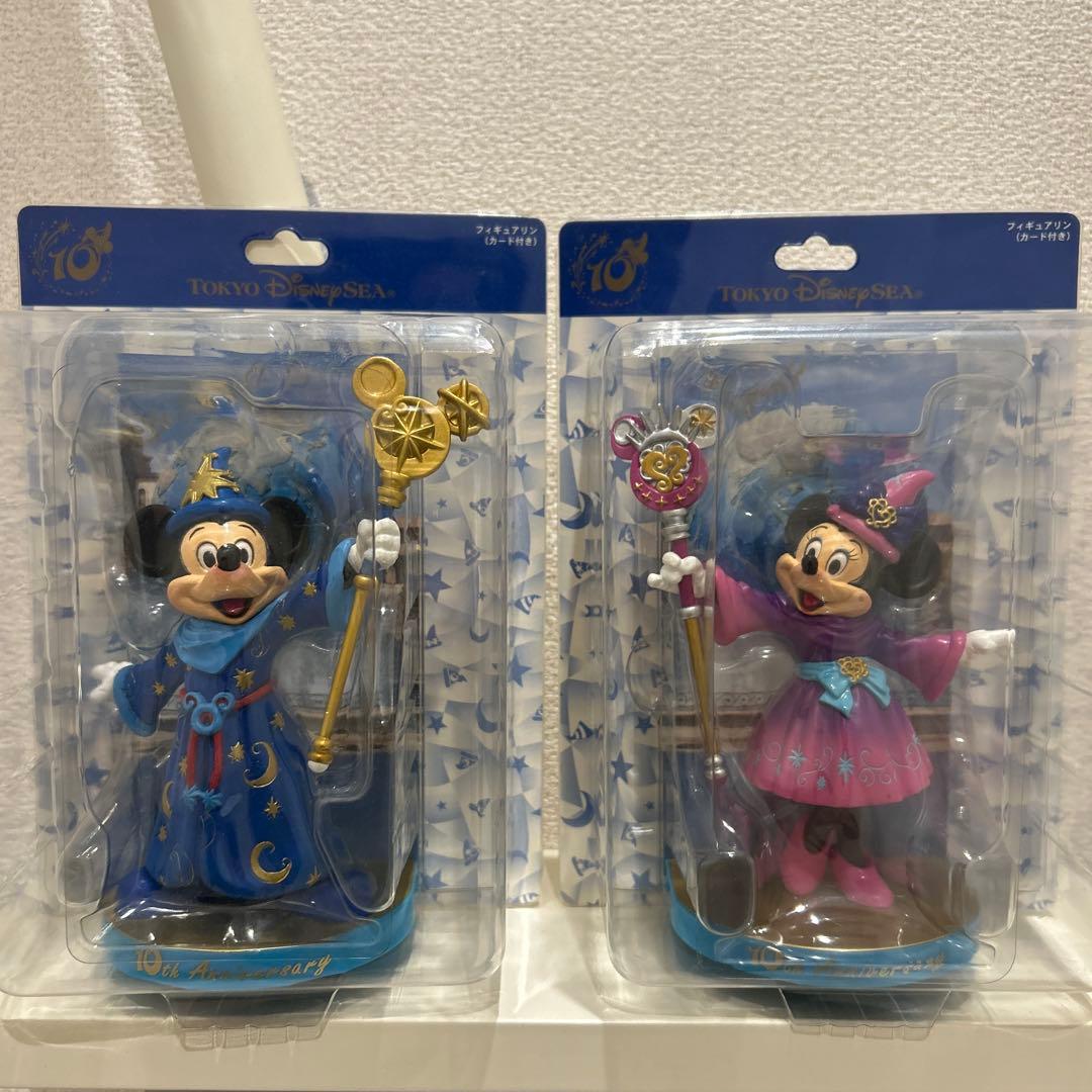 東京ディズニーシー 10周年 ミッキー ミニー フィギュアリン - メルカリ