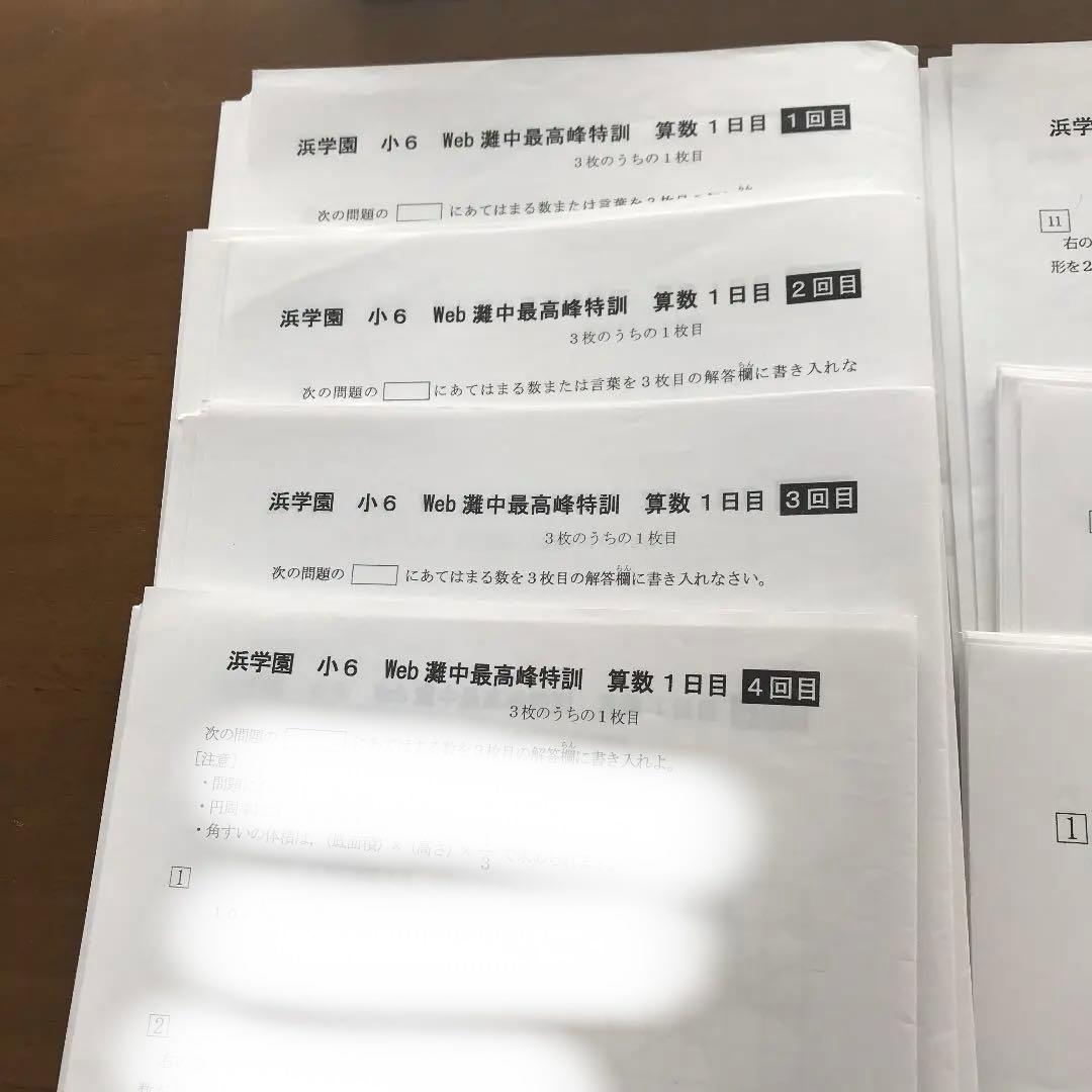 浜学園　最高峰特訓、算数、理科 浜学園の最高レベル特訓算数テストに合格！小1で満点 | 節子日記