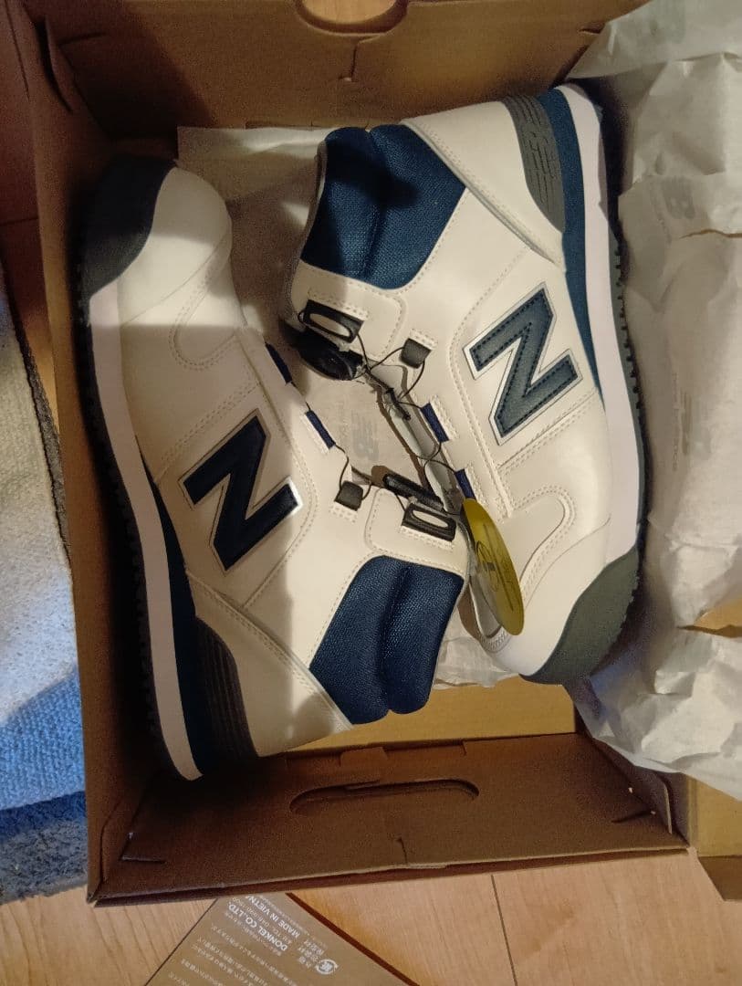 New Balance BOA安全靴 ホワイト/ネイビー26.0cm New Balance（ニューバランス） セーフティ ボストン BS-445 BS-118 BS