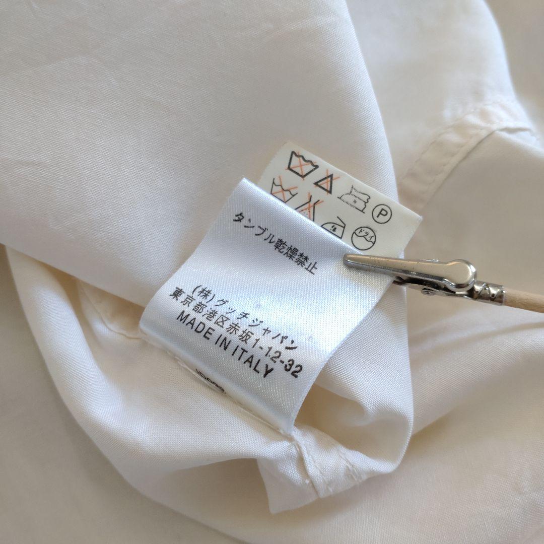 GUCCI レギュラーカラーバックシェリーラインリボンテープシルク