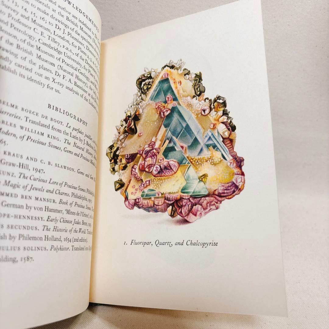 美しい鉱物画 ペンギン文庫 No.65 古書 鉱石 洋書 宝石 鉱物 1952年