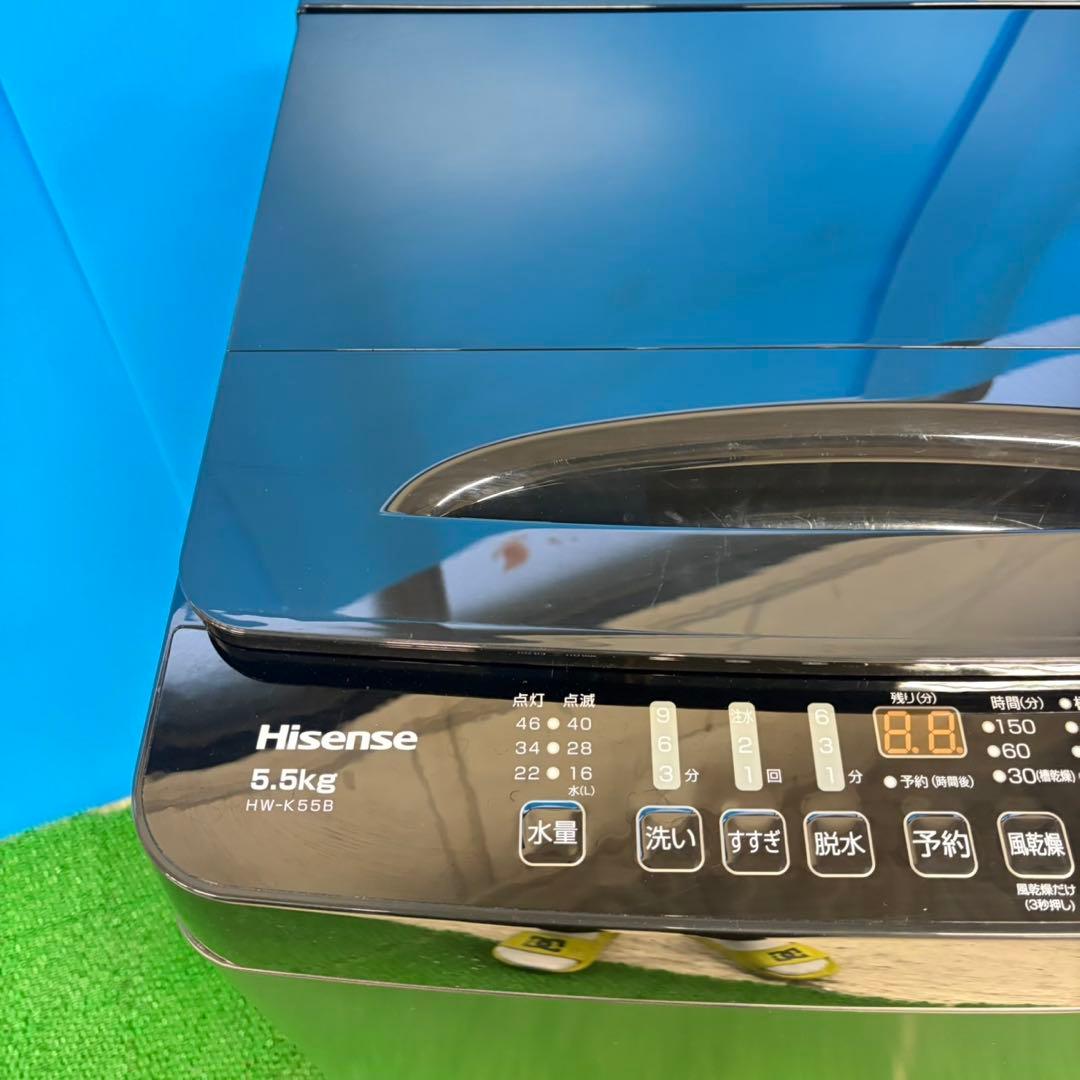646 人気！　ブラック　25年製　洗濯機　5.5kg 保証込み　まとめ購入割有