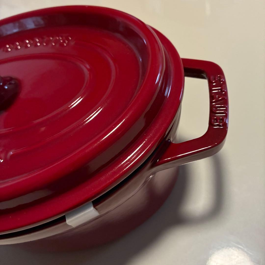 STAUB ストウブ ピコ ココットオーバル23cm チェリー レッド 鍋 - メルカリ