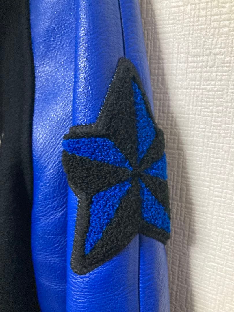 BEDWIN スタジャン アワードジャケット ベドウィン 青黒メルトン 野村