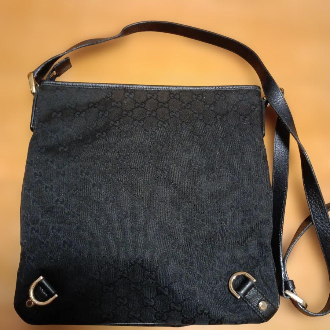 GUCCI ショルダーバッグ GGキャンバス ブラック アビー 総柄 正規品