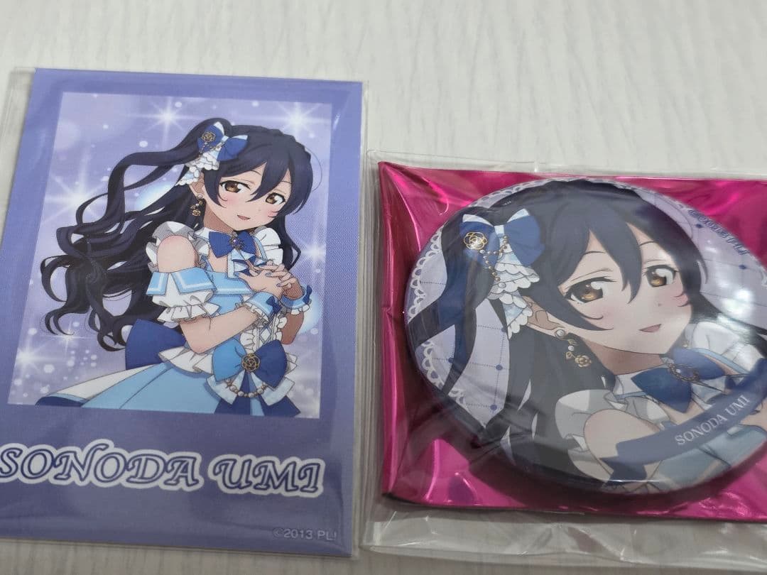 ラブライブ！ POPUP STORE 園田海未 缶バッジ フォト風カード μ's