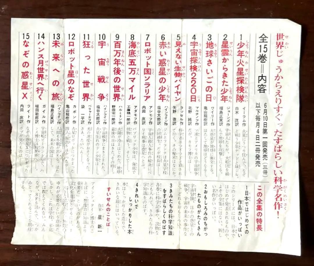 レア】SF世界の科学名作 全15巻セット 箱入り 全初版 講談社 - メルカリ